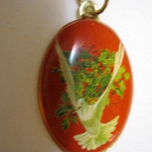 Vintage Enamel Pendant